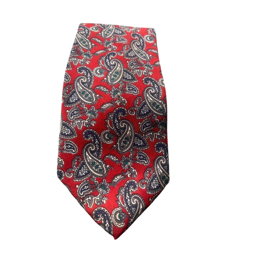 BERT PULITZER Red Paisley Silk‎ Men's Necktie
